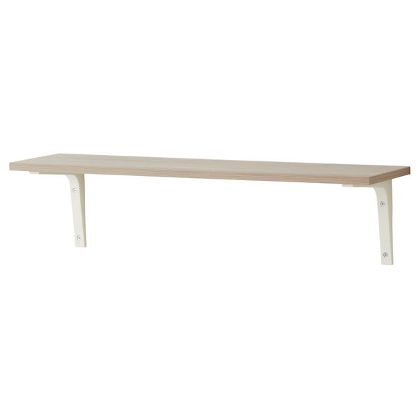 Полка с консолью ТОДАЛЕН, серо-коричневый, белый (79x19 см) - схема-чертеж с размерами