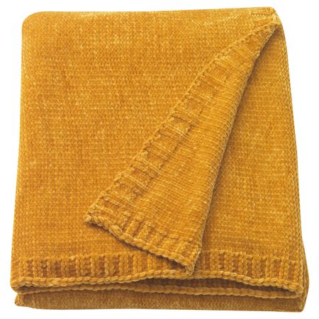 Плед, желтый 130x170 см IKEA MIALOTTA МИАЛОТТА 204.654.80
