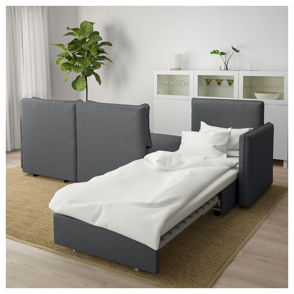 3-местный диван-кровать ВАЛЛЕНТУНА, Хилларед темно-серый - фото 3