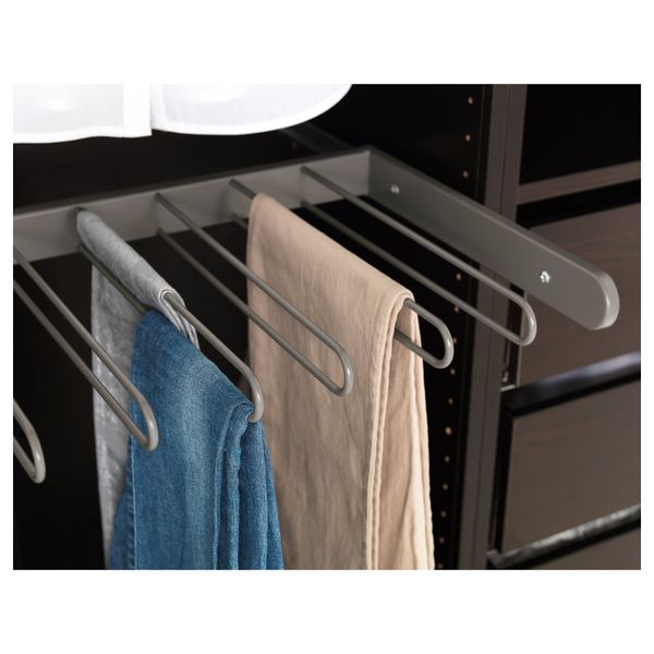 Выдвижная вешалка для брюк КОМПЛИМЕНТ, темно-серый - схема-чертеж с размерами