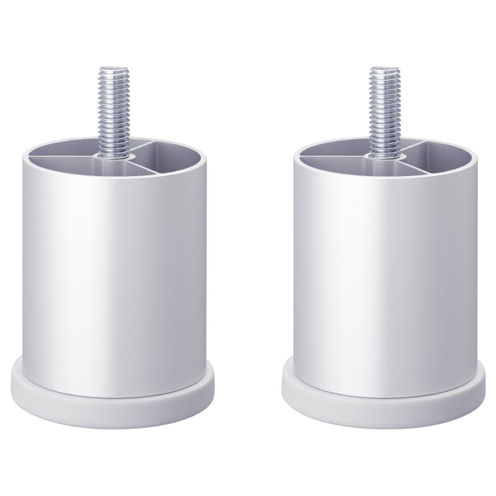 Ножка БЕСТО, круглой формы, серый (6 см) - схема-чертеж с размерами