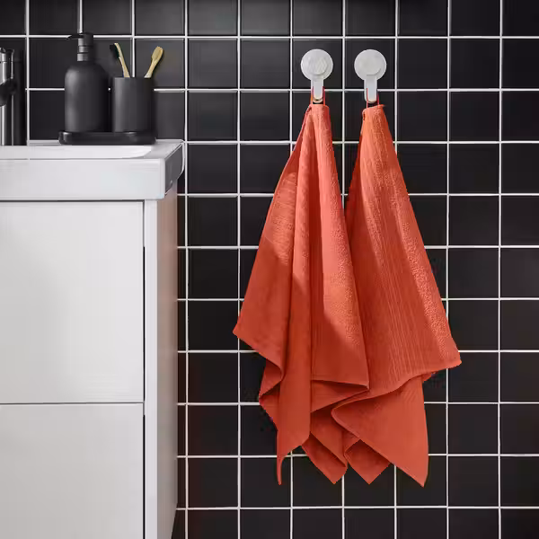 VÅGSJÖN Полотенце - оранжево-красный 50x100 см - схема-чертеж с размерами