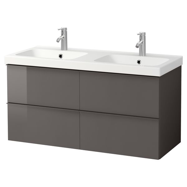 Шкаф для раковины с 4 ящик, 123x49x64 cm IKEA ODENSVIK ОДЕНСВИК, GODMORGON ГОДМОРГОН 792.931.99 - фото 2