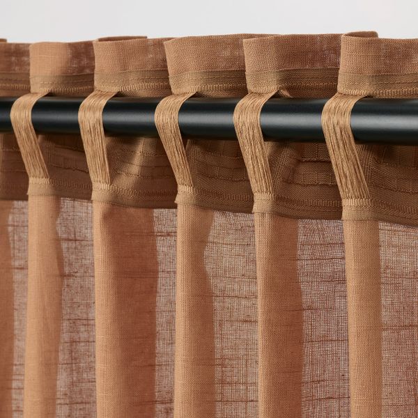 Гардины, 2 шт., светло-коричневый 145x300 см IKEA SILVERLÖNN СИЛВЕРЛЁНН 004.880.91 - схема-чертеж с размерами