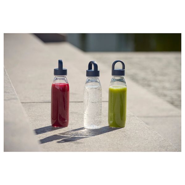 Бутылка для воды, синий 0.5 л IKEA ИКЕА/365+ 304.123.87 - схема-чертеж с размерами