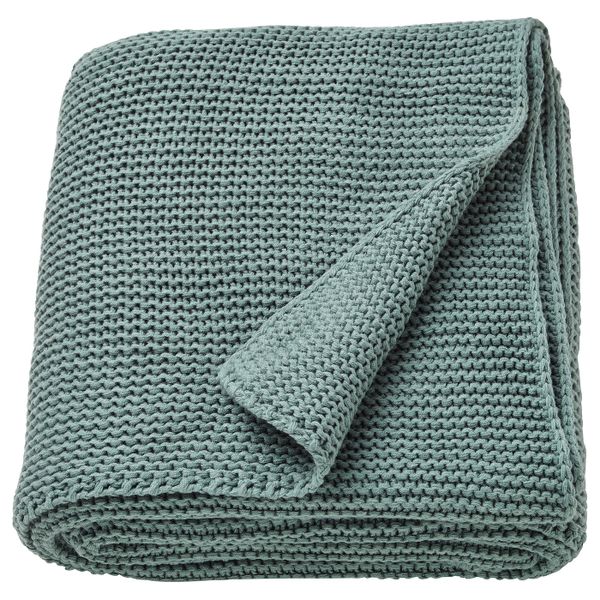 Плед, серо-бирюзовый 130x170 см IKEA INGABRITTA ИГАБРИТТА 804.895.91 - фото 1