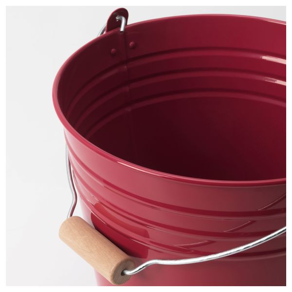 Ведро/горшок СОККЕР, д/дома/улицы, красный (10 л) - схема-чертеж с размерами