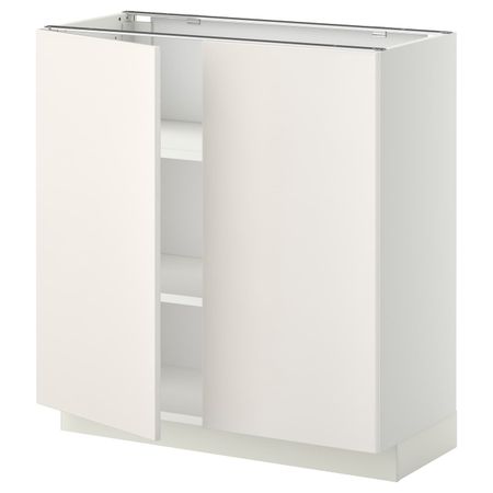Напольный шкаф с полками/2двери, белый/Веддинге белый 80x37 см IKEA METOD МЕТОД 192.240.76