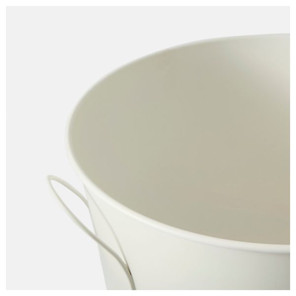 Кашпо с ручками РОЗЕПЕППАР, белый с оттенком (17 см) - схема-чертеж с размерами