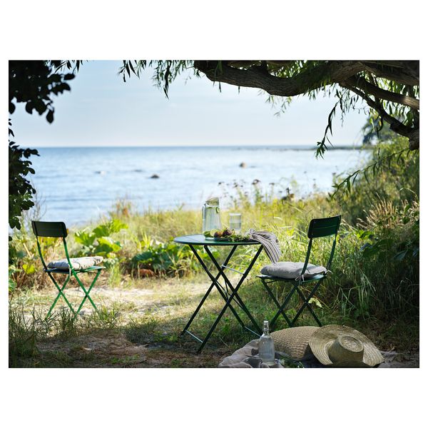 Стол + 2 стула, для сада, зеленый Kuddarna серый IKEA SUNDSÖ СУНДСЁ 794.349.34 - фото 9