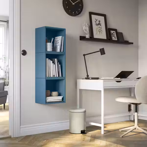 EKET Комбинация настенных шкафов - серо-синий темный 70x25x105 см - фото 2