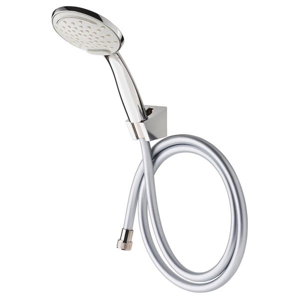 Ручной душ с гибким шлангом АЛЬВИКЕН, хромированный - схема-чертеж с размерами