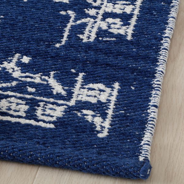 Ковер безворсовый, 170x240 см, цветочный орнамент, синий IKEA DAMSSTOCKHOLM СТОКГОЛЬМTE 105.041.80 - фото 3