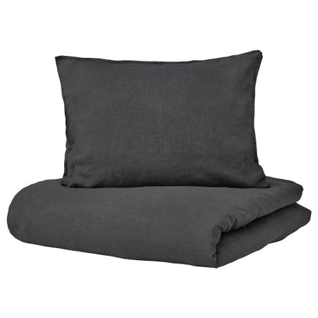 Пододеяльник и 2 наволочки, темно-серый, 240x220, 50x60 см IKEA DYTÅG ДЮТОГ 005.188.04