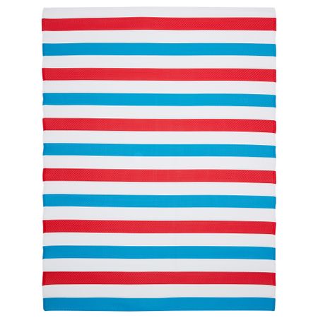 Ковер безворсовый СОММАР 2019, д/дома/улицы синий, красный синий белый/красный (180x240 см)