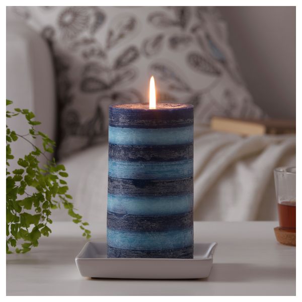 Формовая свеча, ароматическая КНЭККИГ, Океанский бриз, синий (18 см) - фото 2