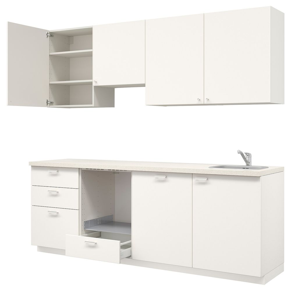 Кухня, белый/Веддинге белый 240x60x228 см IKEA METOD МЕТОД 193.873.32 - фото 1