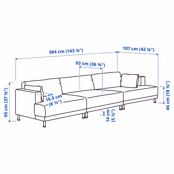 IKEA, дополнительный ракурс - схема-чертеж с размерами