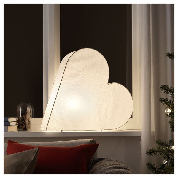 Украшение для стола СТРОЛА, сердце, белый (50 см) - фото 1