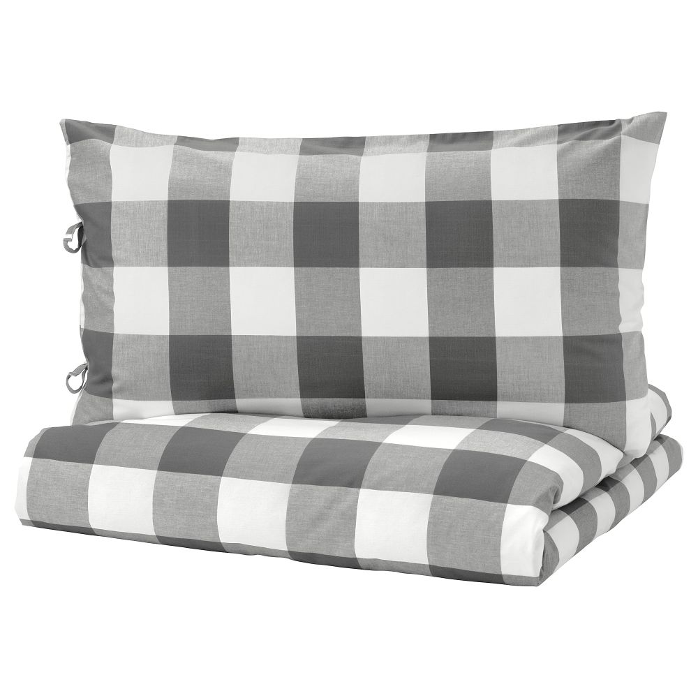 Пододеяльник и 1 наволочка ЭММИ РУТА, темно-серый, белый - фото 1