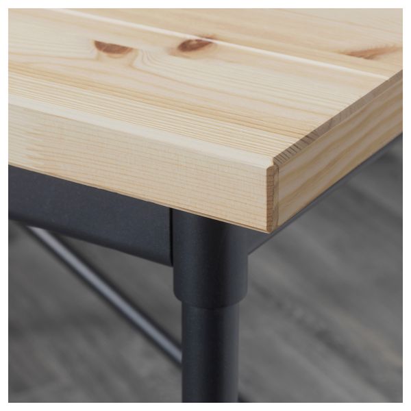 Письменный стол КУЛЛАБЕРГ, сосна, черный (110x70 см) - фото 3