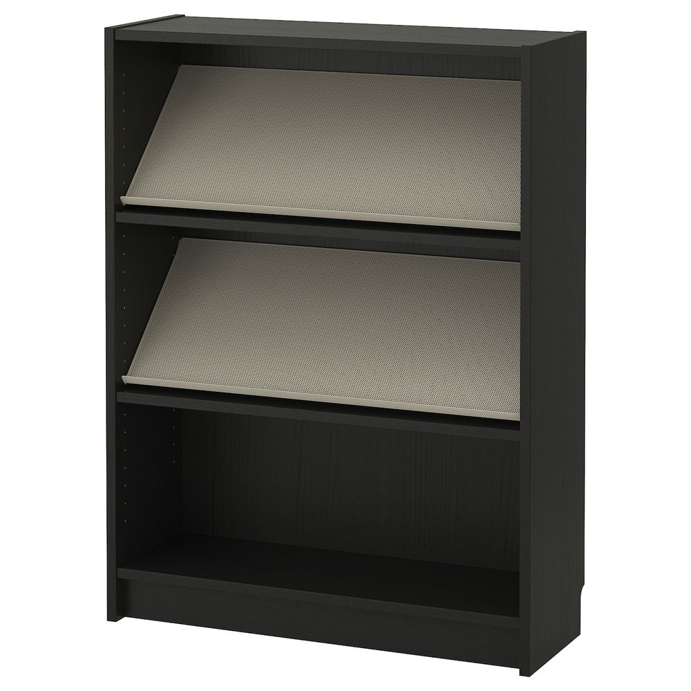 Стеллаж с наклонной полкой, черно-коричневый/бежевый 80x28x106 см IKEA БИЛЛИ / БОТТНА 692.792.26 - фото 1