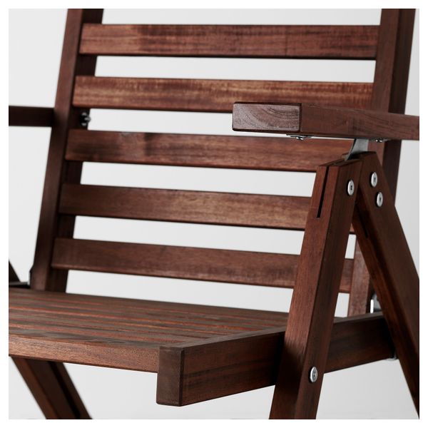 Стол, 6 кресел для сада ЭПЛАРО, коричневая морилка, Нэстон голубой - схема-чертеж с размерами