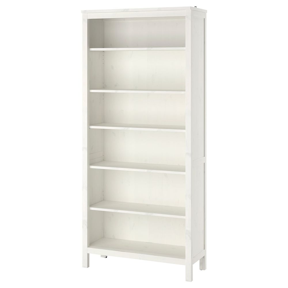 Стеллаж, белая морилка 90x197 см IKEA HEMNES ХЕМНЭС 403.734.27 - фото 1