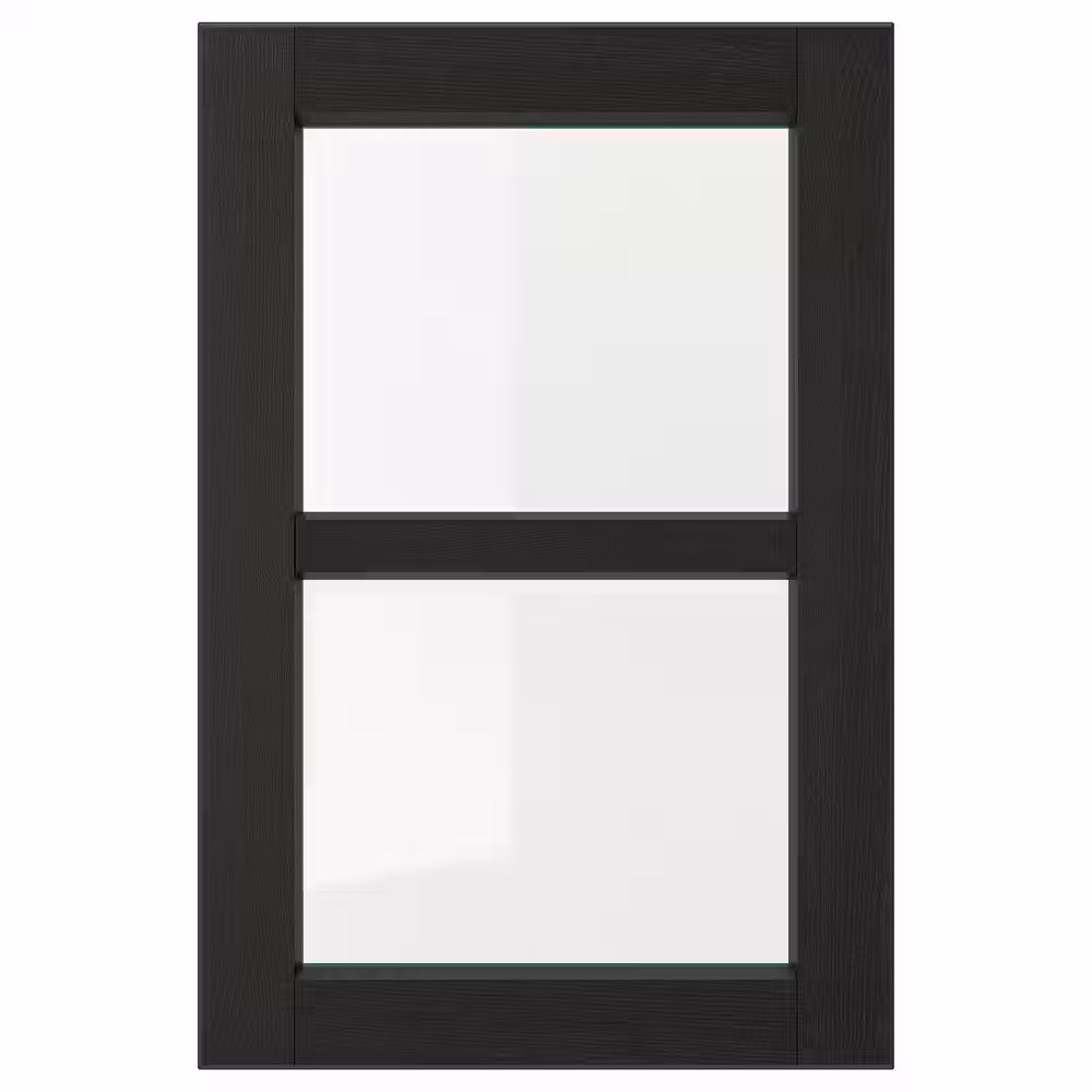 LERHYTTAN Стеклянная дверь - черная морилка 40x60 см - фото 1