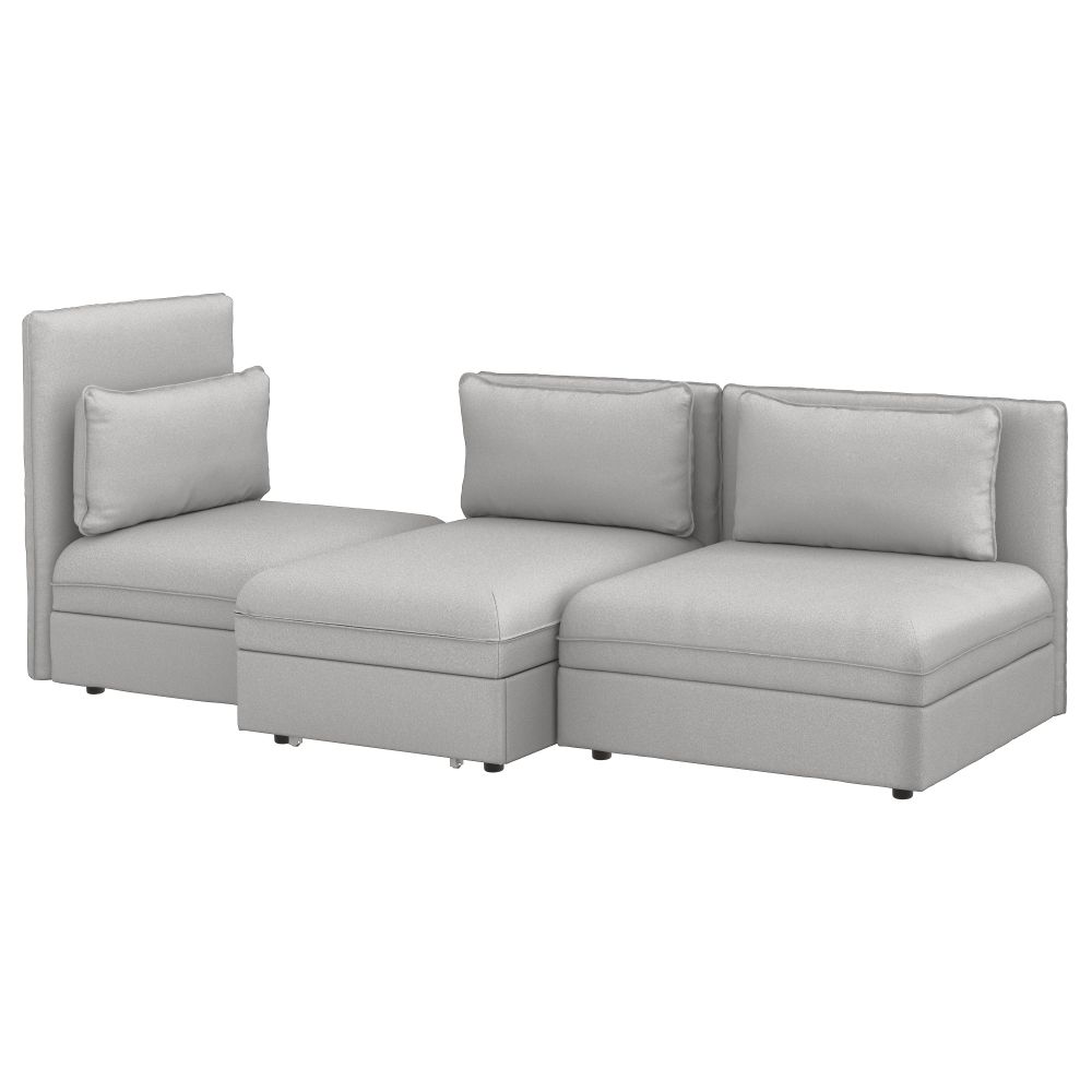 3-местный диван-кровать ВАЛЛЕНТУНА, Оррста светло-серый - фото 1