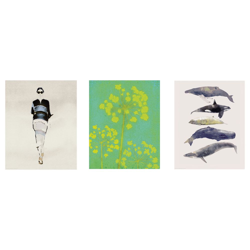 Набор постеров, 3 штуки ТРИЛЛИНГ, попурри (40x50 см) - схема-чертеж с размерами