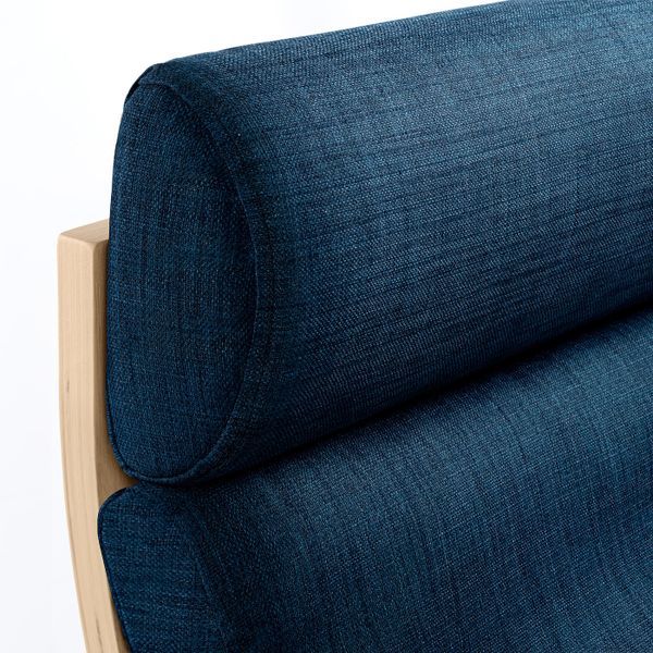 Кресло, дубовый шпон, беленый/Шифтебу темно-синий IKEA POÄNG ПОЭНГ 393.983.15 - фото 4