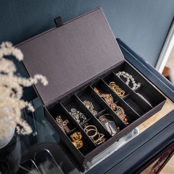 Шкатулка для/украшений, с отделениями, темно-коричневый 30x18x6 см IKEA ANILINARE АНИЛИНАРЕ 304.767.65 - фото 2