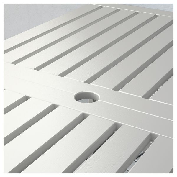 Стол с откидными полами, садовый ЭПЛАРО, белый (140/200/260x78 см) - фото 4