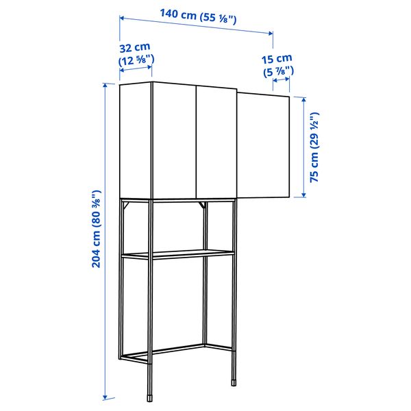 IKEA, дополнительный ракурс - схема-чертеж с размерами