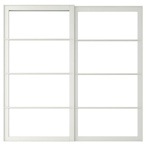 Рама для раздвижной дверец, с направляющими, 2 шт ПАКС, белый - схема-чертеж с размерами