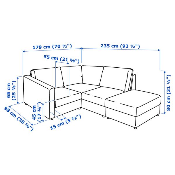 IKEA, дополнительный ракурс - схема-чертеж с размерами