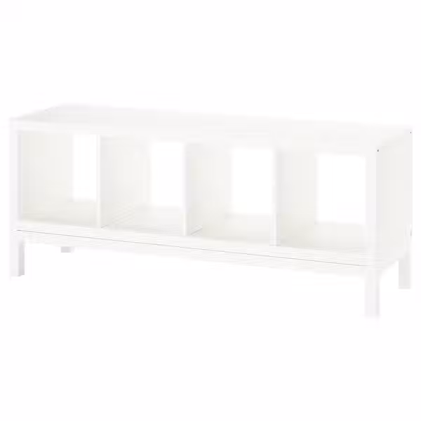 KALLAX Стеллаж с основанием - белый/белый 147x59 см - фото 1