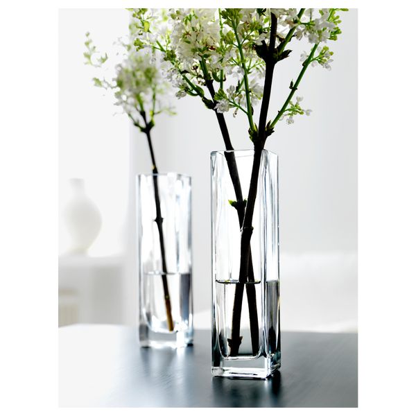 Ваза РЕКТАНГЕЛЬ, прозрачное стекло (21 см) - схема-чертеж с размерами