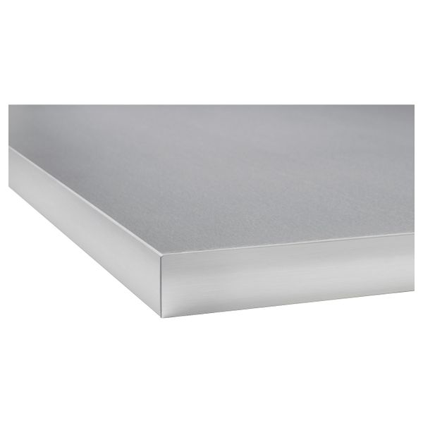 Столешница, двусторонняя, белый под алюминий/с окантовкой под металл ламинат 186x3.8 см IKEA HÄLLESTAD ХЭЛЛЕСТАД 903.693.95 - фото 4