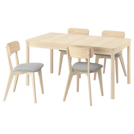 Стол и 4 стула IKEA RÖNNINGE РЁННИНГЕ, LISABO ЛИСАБО 295.697.13