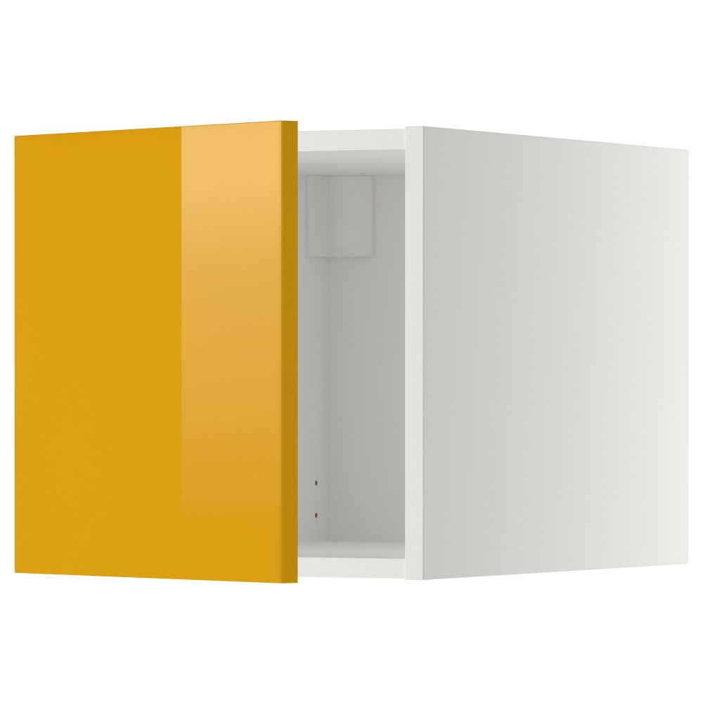 Верхний шкаф МЕТОД, белый, Ерста желтый (40x40 см) - схема-чертеж с размерами