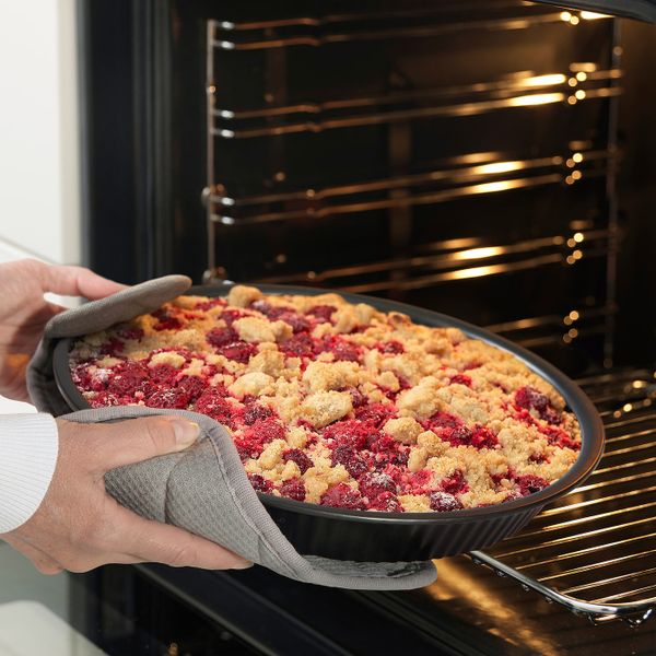 Форма для пирога с крышкой, черный 31 см IKEA LOCKBETE ЛОККБЕТЕ 104.823.81 - схема-чертеж с размерами