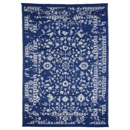 Ковер безворсовый, 170x240 см, цветочный орнамент, синий IKEA DAMSSTOCKHOLM СТОКГОЛЬМTE 105.041.80
