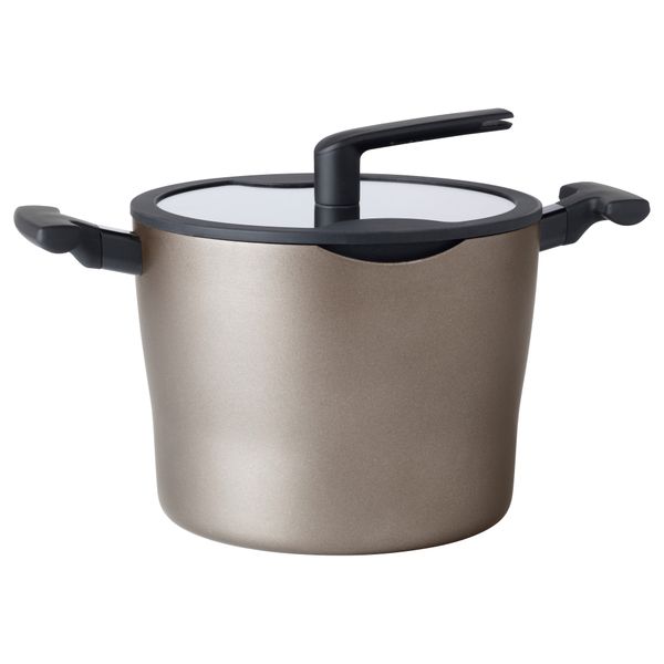 Кастрюля с крышкой ФОРБЛУФФАД, золотисто-коричневый (5 л) - фото 1