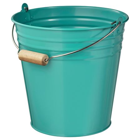 Ведро/горшок, для дома, улицы бирюзовый 10 л IKEA СОККЕР 004.523.46