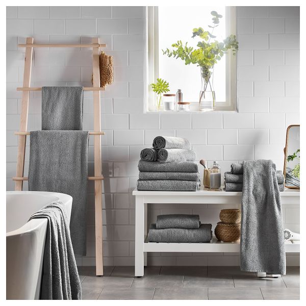 Банное полотенце, классический серый, 70x140 см IKEA ГЭРЕН 803.645.67 - фото 2
