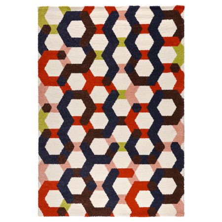 Ковер, длинный ворс ЙЕРНВЕД, разноцветный (160x230 см)