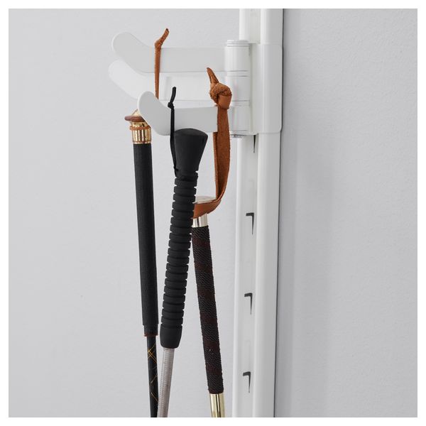 Настенная шина, полка, корзина АЛЬГОТ, белый (190x41x199 см) - схема-чертеж с размерами