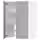 METOD Навесной шкаф д/вытяжки/полка/дверь - белый/Lerhyttan светло-серый 60x80 см